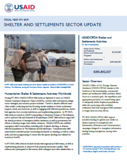 USAID-OFDA Shelter and Settlements Sector Update - FY 2019