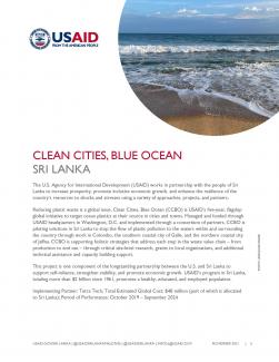 USAID/Sri Lanka Fact Sheet: Clean Cities, Blue Ocean