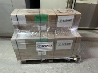 USAID medical kits that will support health facilities to meet the urgent needs of 20,000 people for three months arrive in Port-au-Prince, Haiti on August 30. Photo Credit: Pan American Health Organization