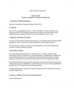  Charter of the Advisory Committee on Voluntary Foreign Aid