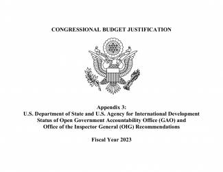 FY 2023 Congressional Budget Justification - Appendix 3