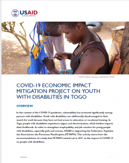 COVID-19 Economic Impact Mitigation Project on Youth With Disabilities in Togo