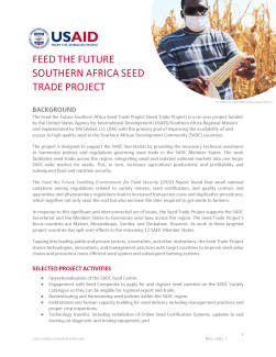Feed the Future Southern Africa Seed Trade Project (Regional)