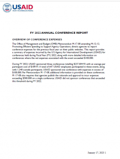FY 2022 Annual Conference Report