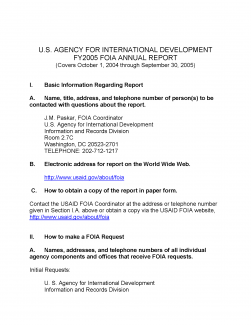 FOIA Annual Report - FY 2005