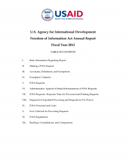 FOIA Annual Report - FY 2012