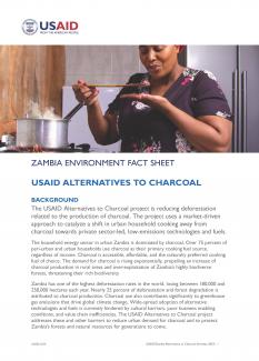 Thumbnail of first page of USAID Zambia Alternatives to Charcoal fact sheet
