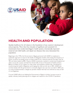 Health and Population Sector Fact Sheet