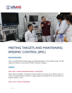 Meeting Targets and Maintaining Epidemic Control (EpiC)
