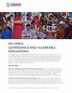 Governance and Vulnerable Populations Sector Factsheet