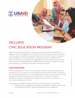 USAID Inclusive Civic Education Fact Sheet