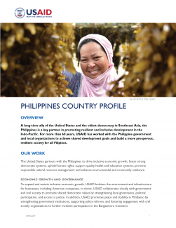 USAID/Philippines Country Profile - Updated 10/23