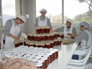 The Maymoune factory is a small, women-owned specialty producer of preserves, jam, rose water and pomegranate molasses that employs primarily disadvantaged women.