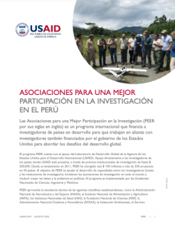 Hoja informativa de las iniciativas PEER en Perú