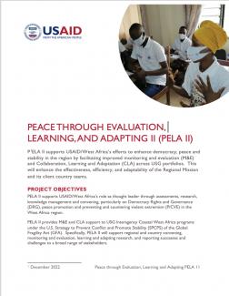 PELA II cover with learners in classroom