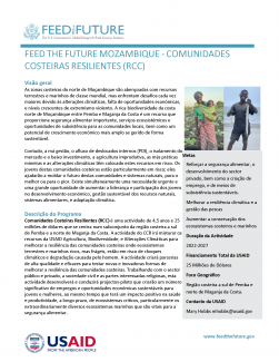 Feed the Future Mozambique - Comunidades Costeiras Resilientes (RCC)