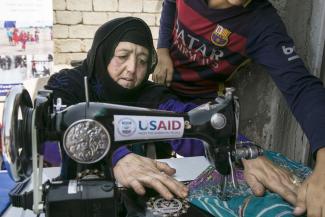 USAID-funded sewing machines distribution in Iraq