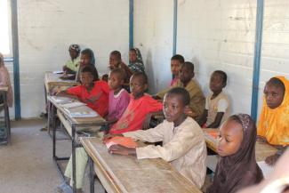 Nigerien students in a classroom