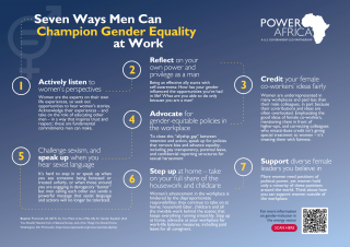 Power Africa 7 ways men can champion gender equality infographic