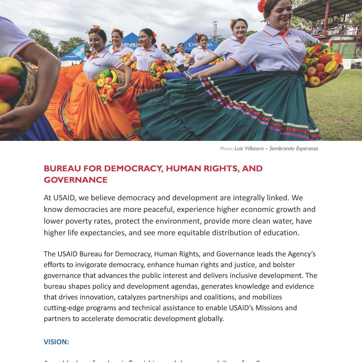 Bureau for Democracy, Human Rights, and Governance Factsheet
