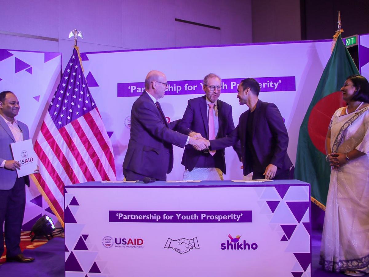 USAID Assistant Administrator for Asia Michael Schiffer Signs MoU in Bangladesh