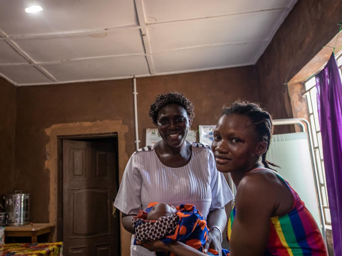 Nurse and new mom in Sierra Leone