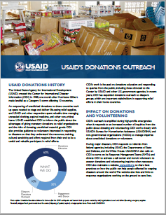 USAID Donations Fact Sheet