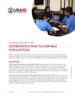 USAID/Maldives Fact Sheet: Governance and Vulnerable Populations