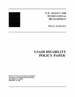 Disability Policy Paper