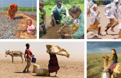 Photo collage from cover of USAID's Climate Strategy