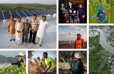 Photo collage from cover of USAID Climate Strategy
