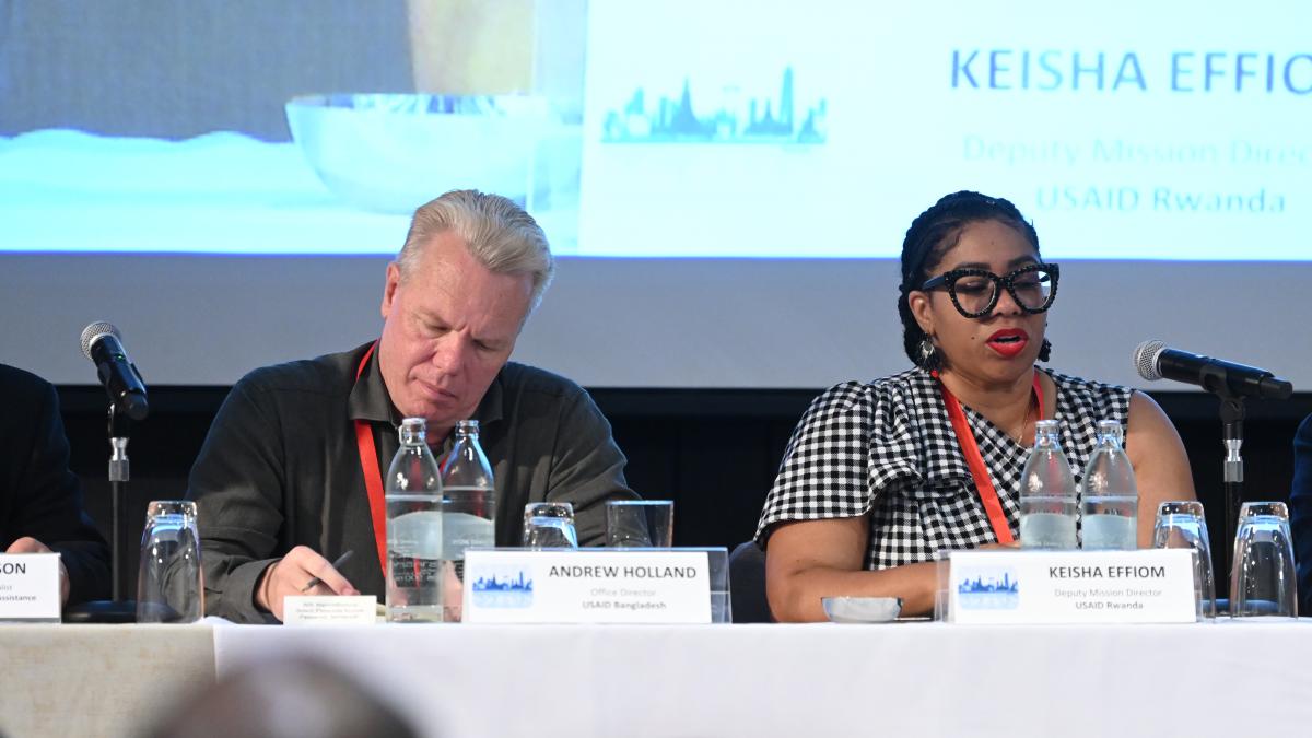 Andrew Holland and Keisha Effiom at the USAID Asia Regional Overseas Small Business Conference