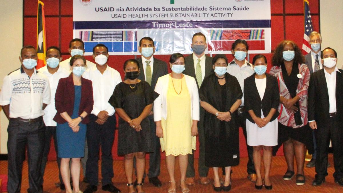 U.S. and Government of Timor-Leste officials launch the USAID Health System Sustainability activity in Dili. 