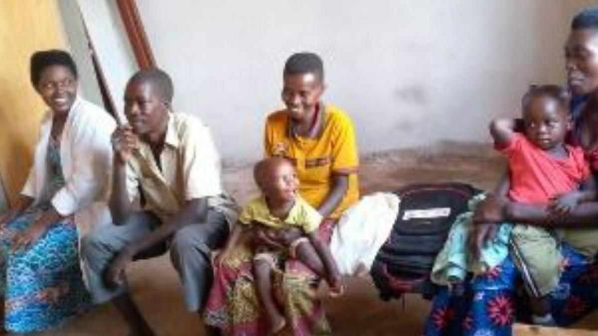 Sandrine with Zele and her family