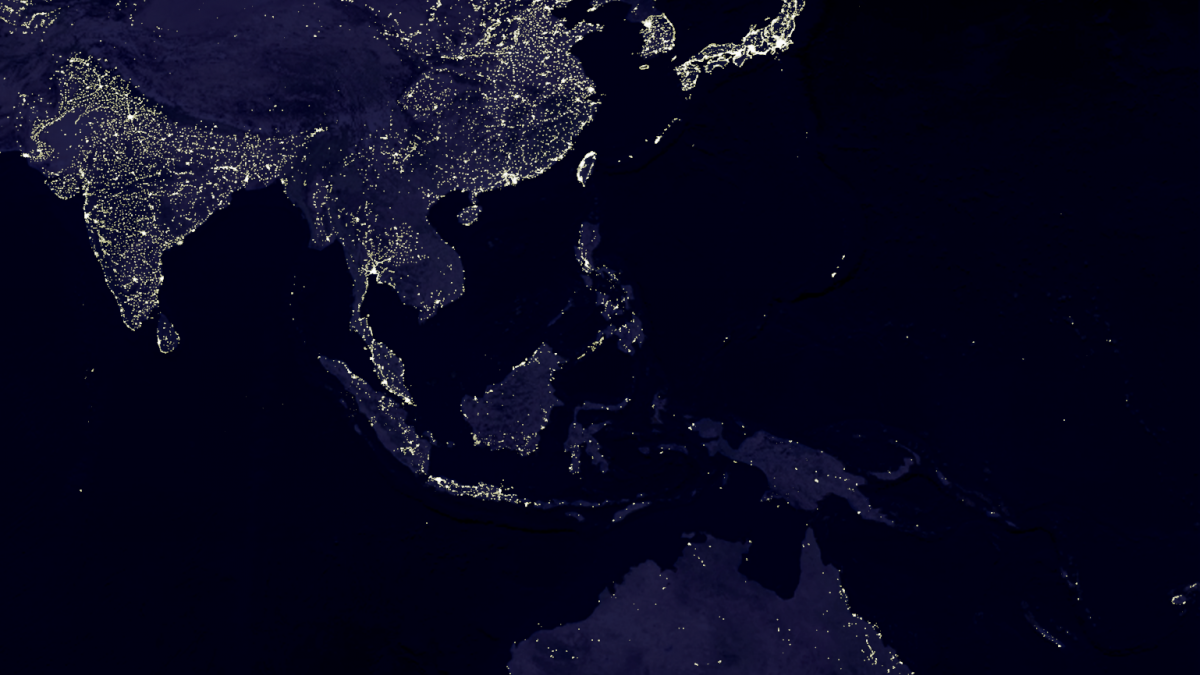 Indo-Pacific Earth Lights Photo