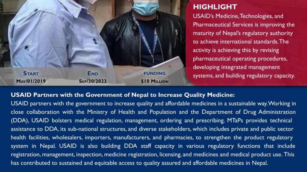 Nepal Snapshot HO 08 Pharmaceutical Systems Strengthening (MTaPS)