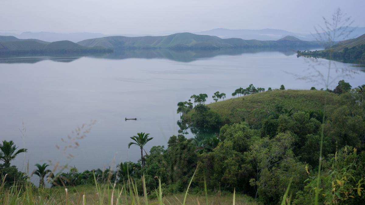 View of lake Sentani, a few km outside the capital town of Jayapura.