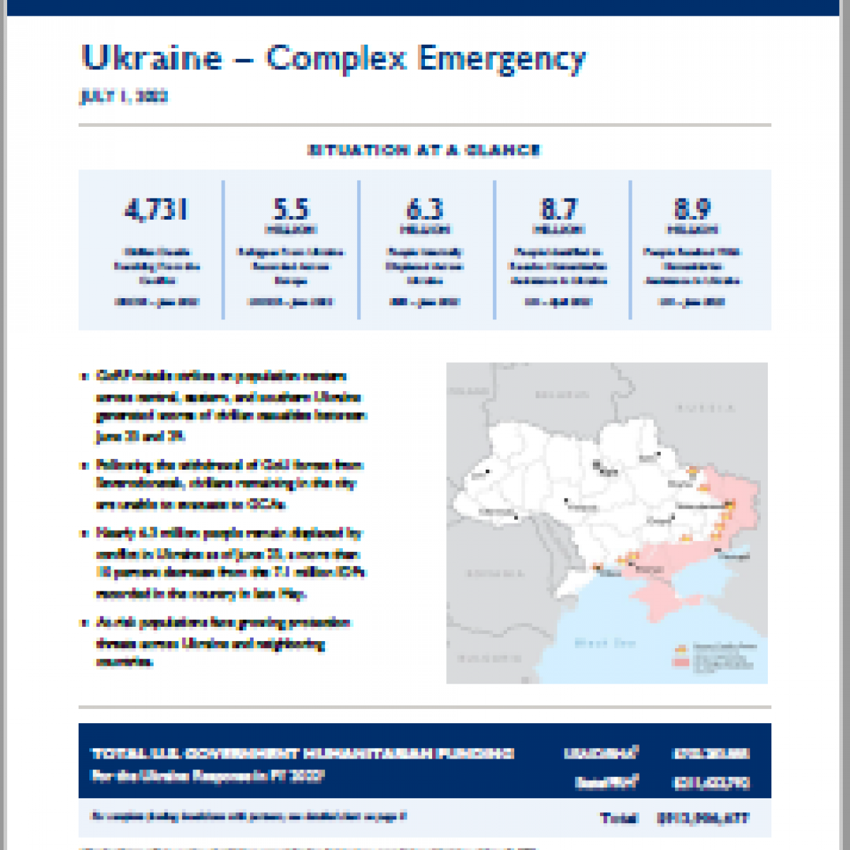 2022-07-01 USG Ukraine Complex Emergency Fact Sheet #22