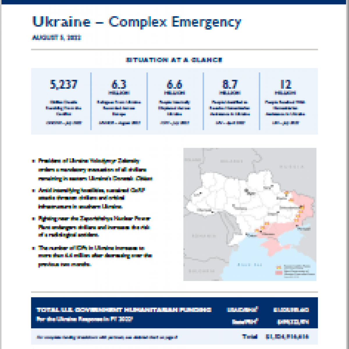 2022-08-05 USG Ukraine Complex Emergency Fact Sheet #25
