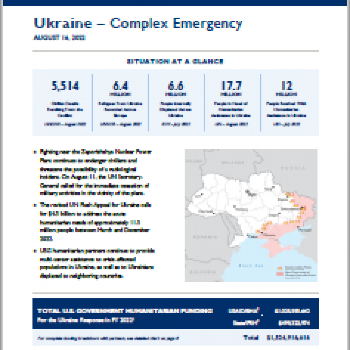 2022-08-16 USG Ukraine Complex Emergency Fact Sheet #26