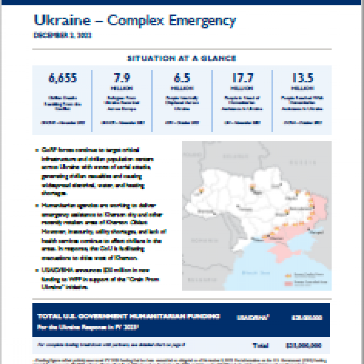 2022-12-02 USG Ukraine Complex Emergency Fact Sheet #3
