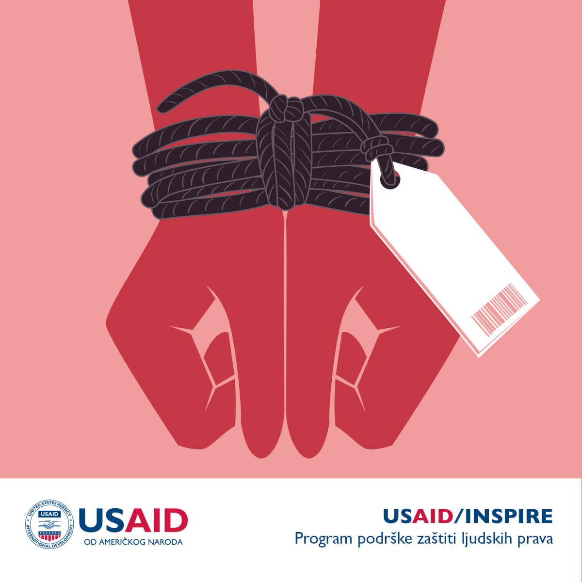 Graphic depiction promoting anti-human trafficking advocacy