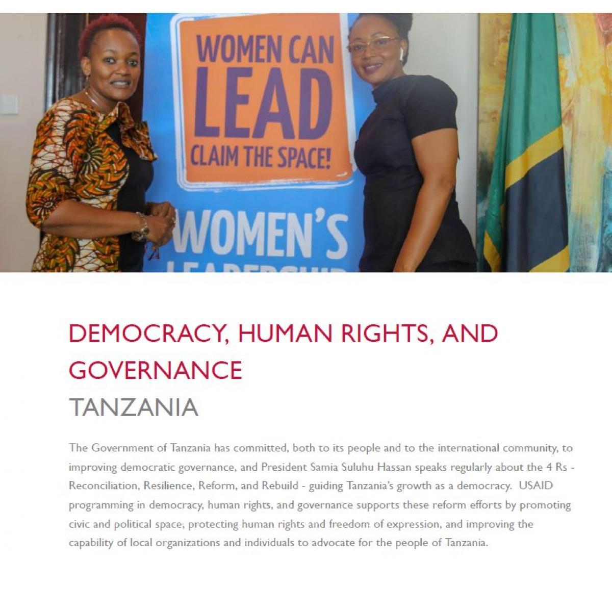 Tanzania Democracy and Governance Fact Sheet
