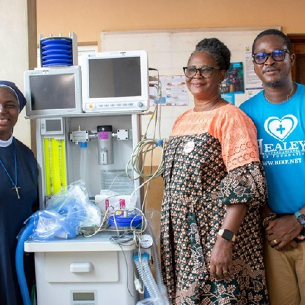 From left to right Rev. Sr Josephine Amara Health Coordinator, Grace Elysbeth Jones Human Resources and Evaluation Expert and Ishmeal Alfred Charles In-country Manager, Healey International Relief Foundation, Sierra Leone.