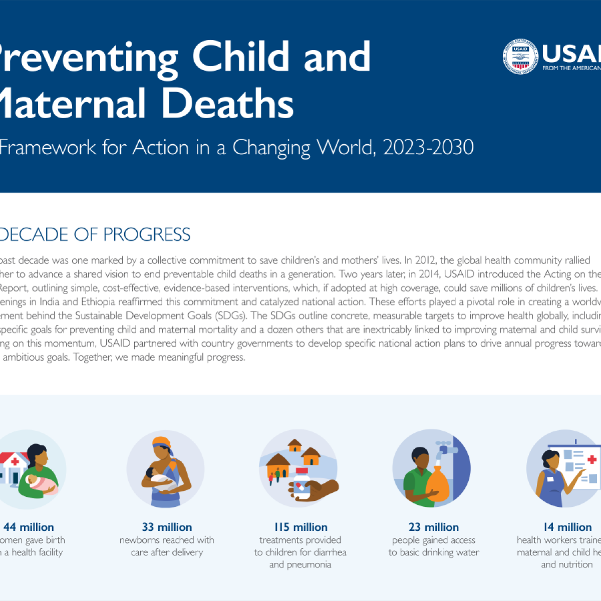 Preventing Child and Maternal Deaths: A Framework for Action in a Changing World 2023-2030 Fact Sheet