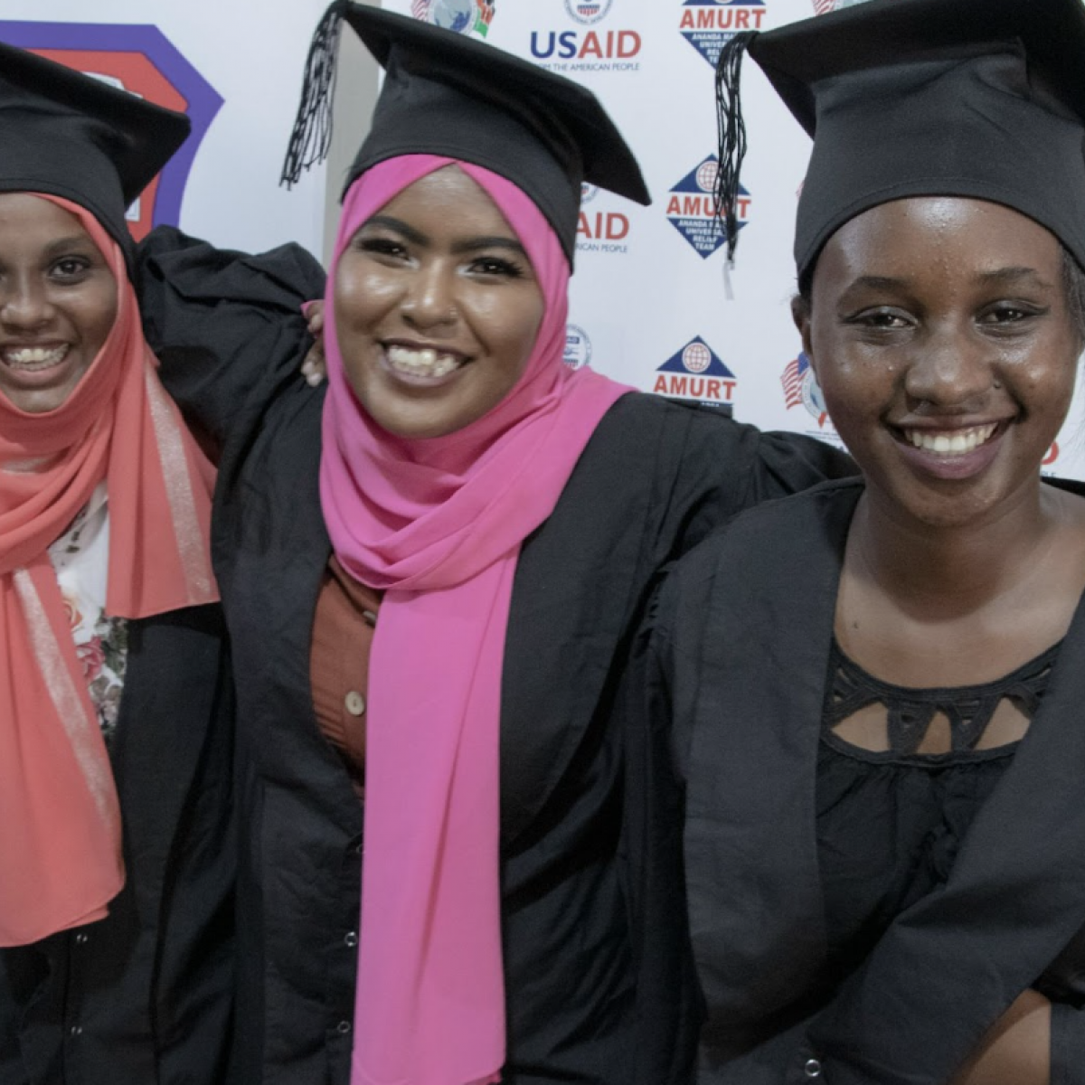 Graduates of a youth capacity building project who received training on housekeeping, job placement, and financial literacy and savings