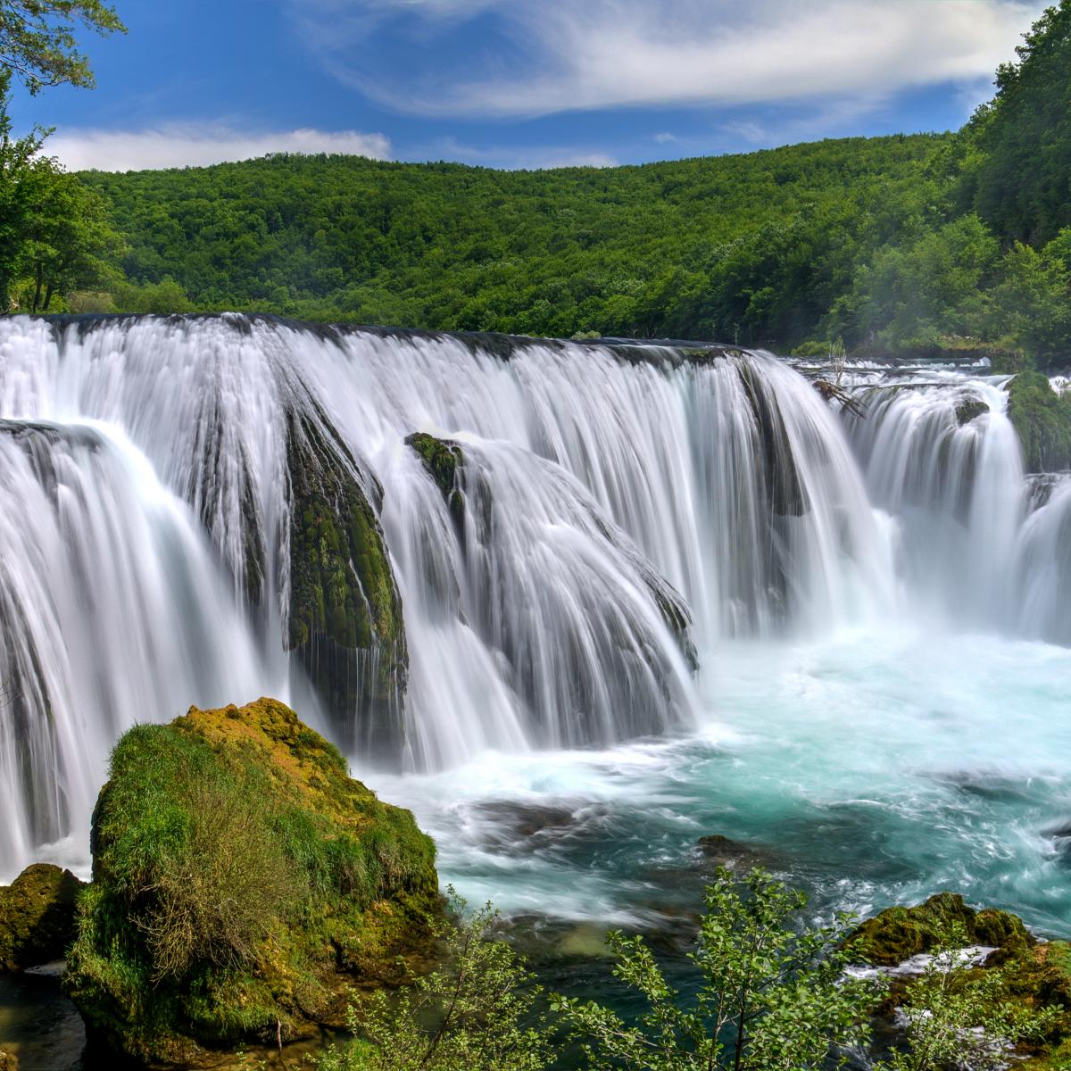 Scenic photo of the waterfall known as Milancev buk