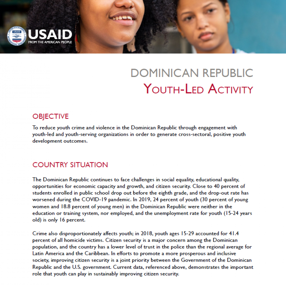 FACT SHEET - Youth-led Project English cover image