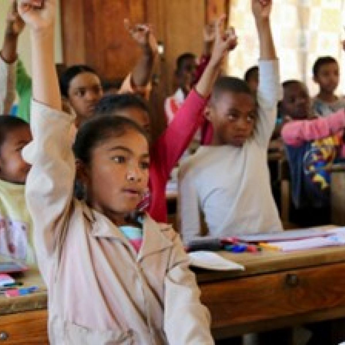 Children in a classroom in Madagascar