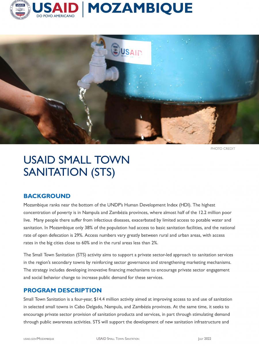 Small Town Sanitation Fact Sheet Thumbnail